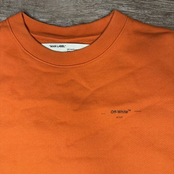 Off- White Virgil Abloh “logo” Long Sleeve Crewneck Sweatshirt - Picture 2 of 5